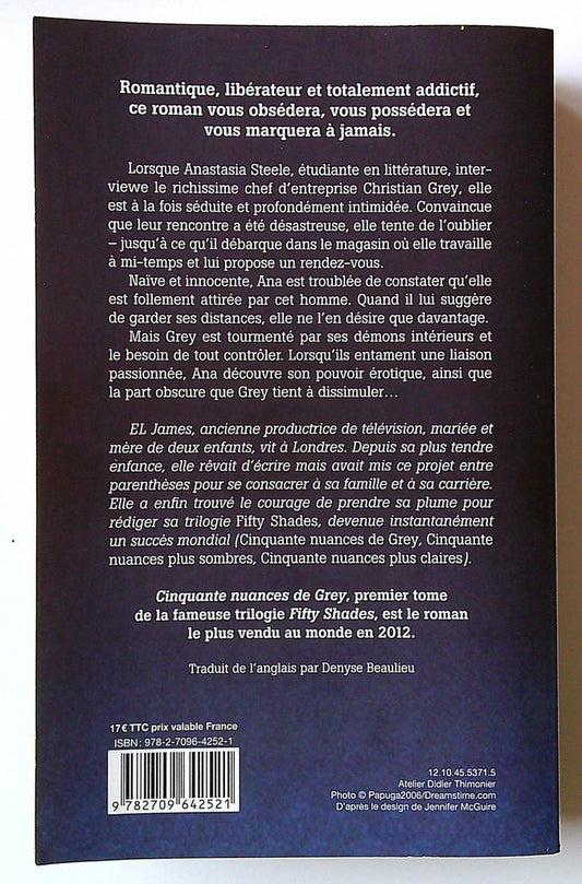 Livre Cinquante nuances de Grey E L James