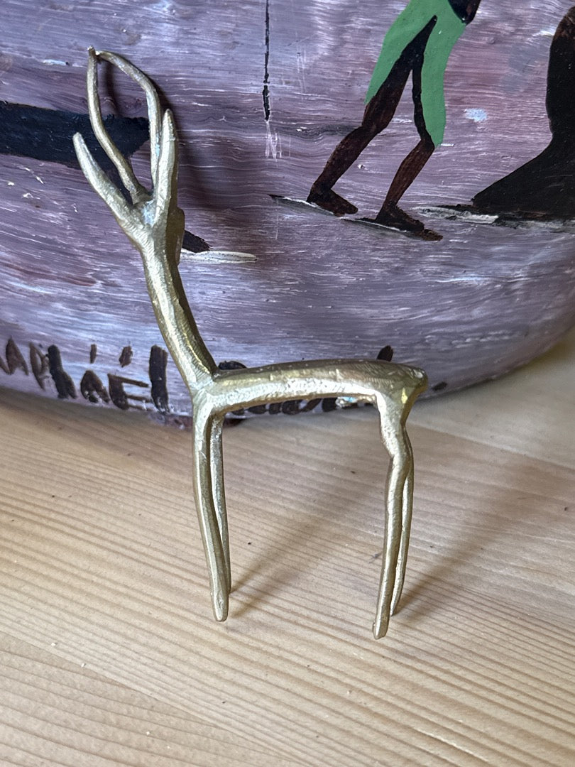 Statuettes antilopes – Laiton – Ornements – Vintage