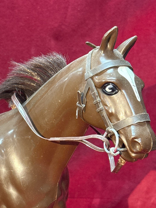 Figurine cheval Mustang Action Joe jouet marron avec selle