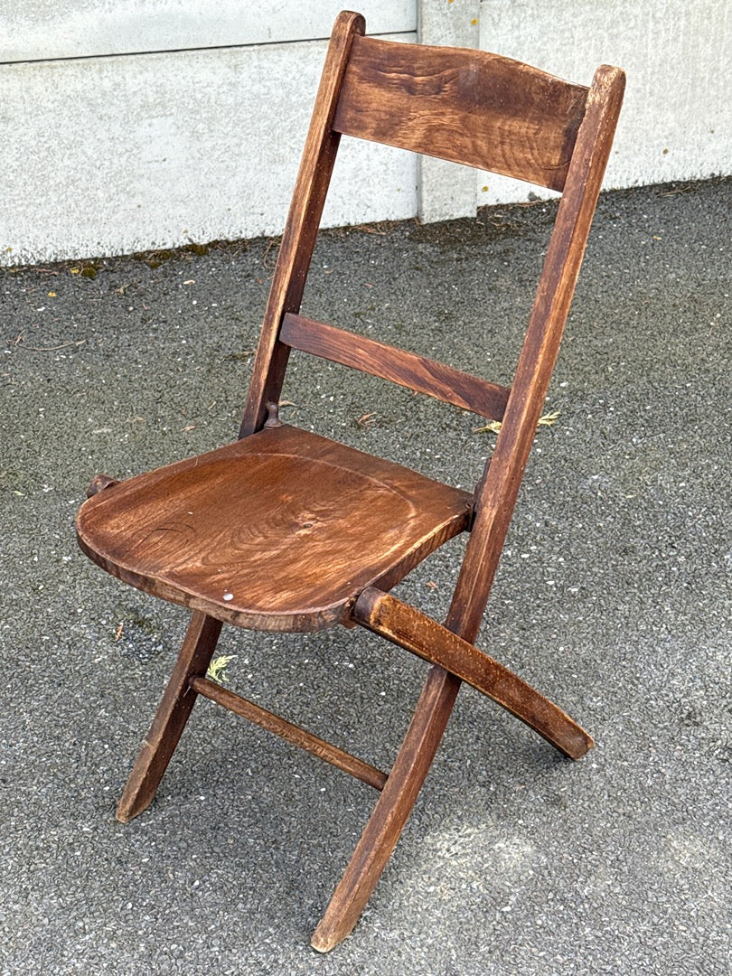 Chaise pliante – Vintage – Mobilier – Bois patiné