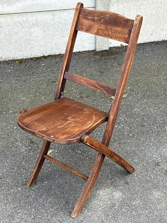 Chaise pliante – Vintage – Mobilier – Bois patiné