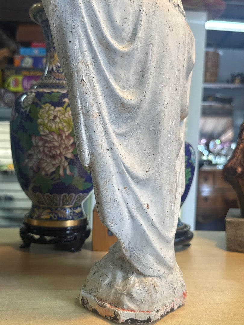 Statue Christ – Sacré-cœur – Ornement – Plâtre ancien