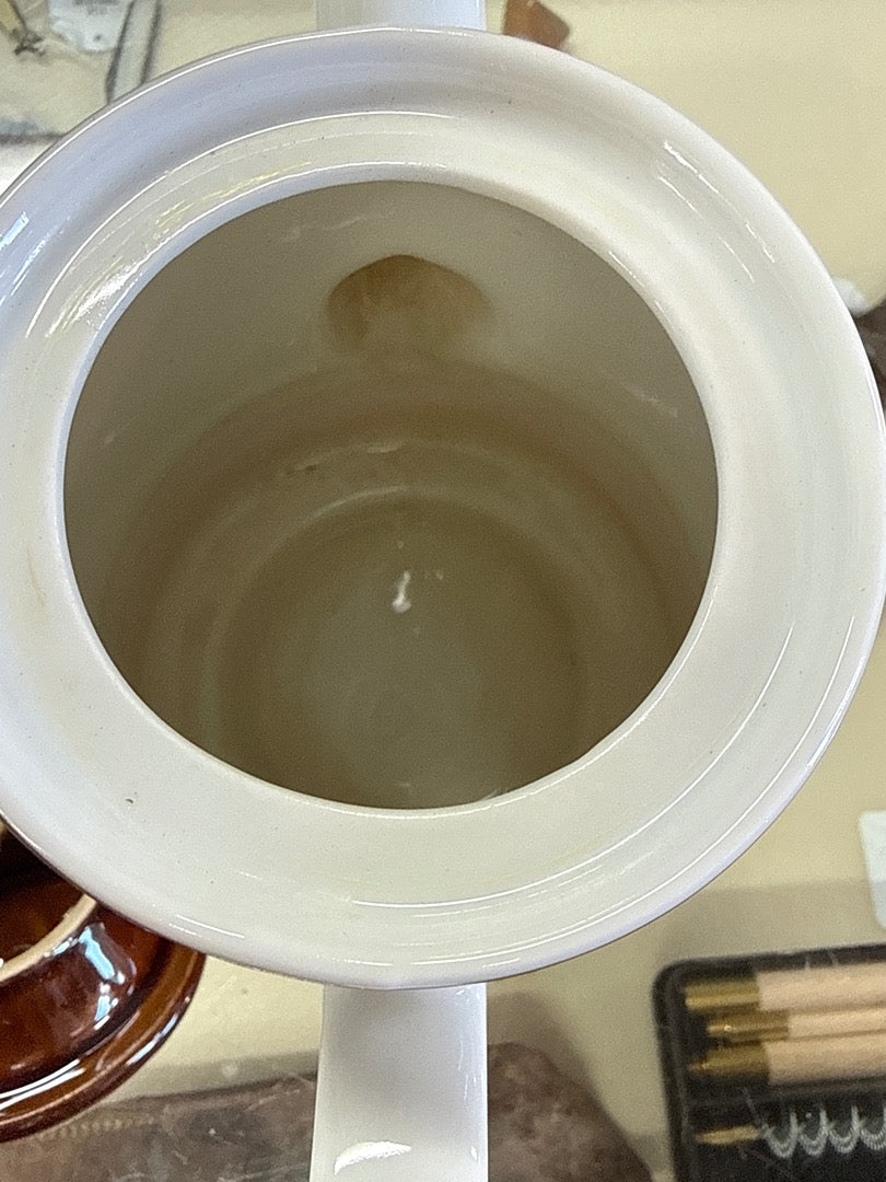 Cafetière – Melitta – Vaisselle – Vintage orange et blanche
