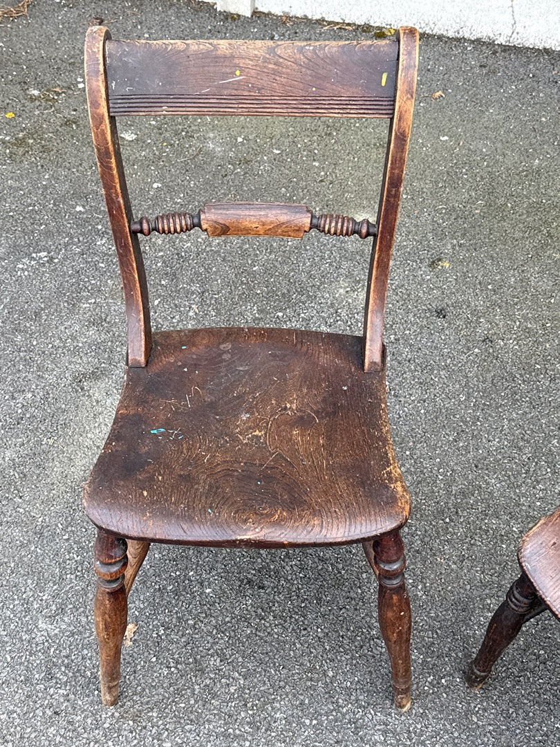 Lot de 3 chaises – Vintage – Mobilier – Bois massif