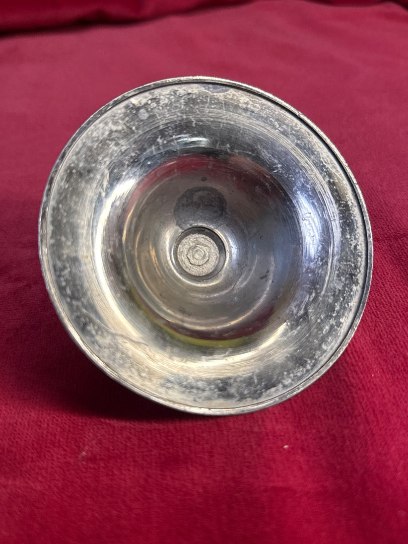 Bonbonnière art nouveau verre givré et métal