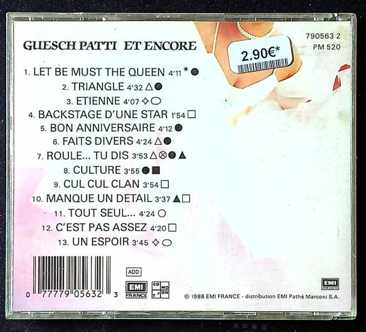 Cd – Guesch Patti Labyrinthe – Musique – Album 1988
