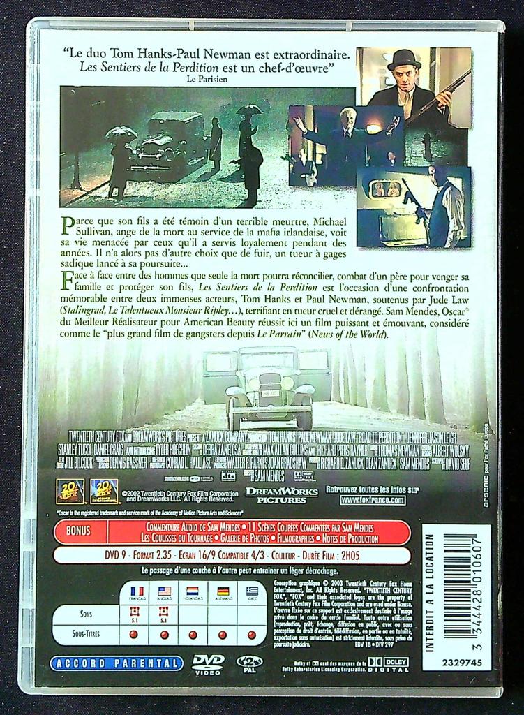 Dvd – Les Sentiers de la Perdition – Cinéma – Sam Mendes