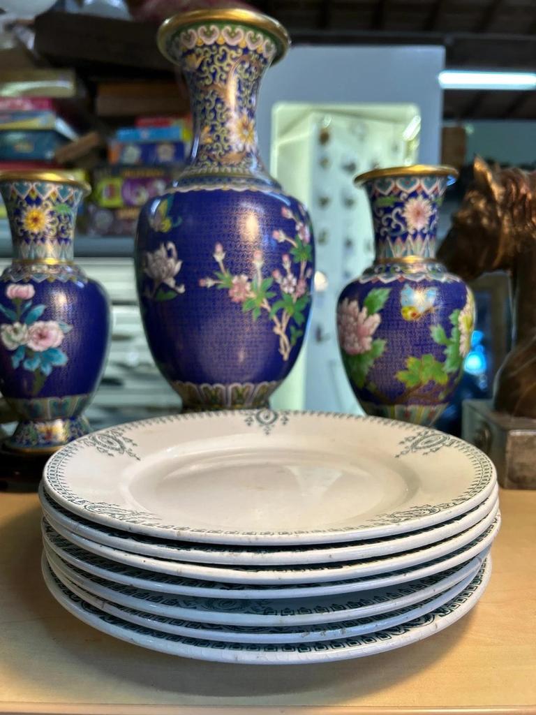 Ensemble de 7 Assiettes Ceranord Céramique du nord St Amand Made in France