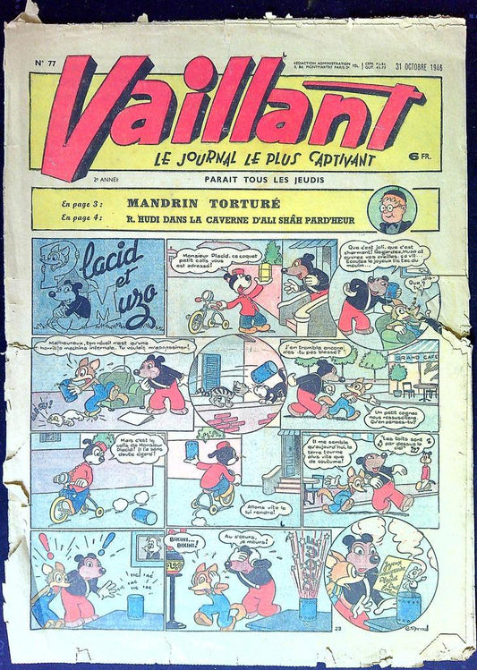 Journal Vaillant – N° 77 - 1946 – Livre illustré ancien