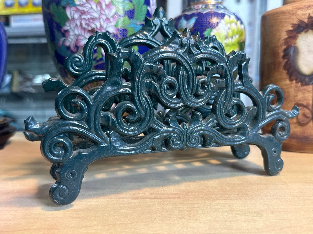 Porte-serviettes – En fonte vert