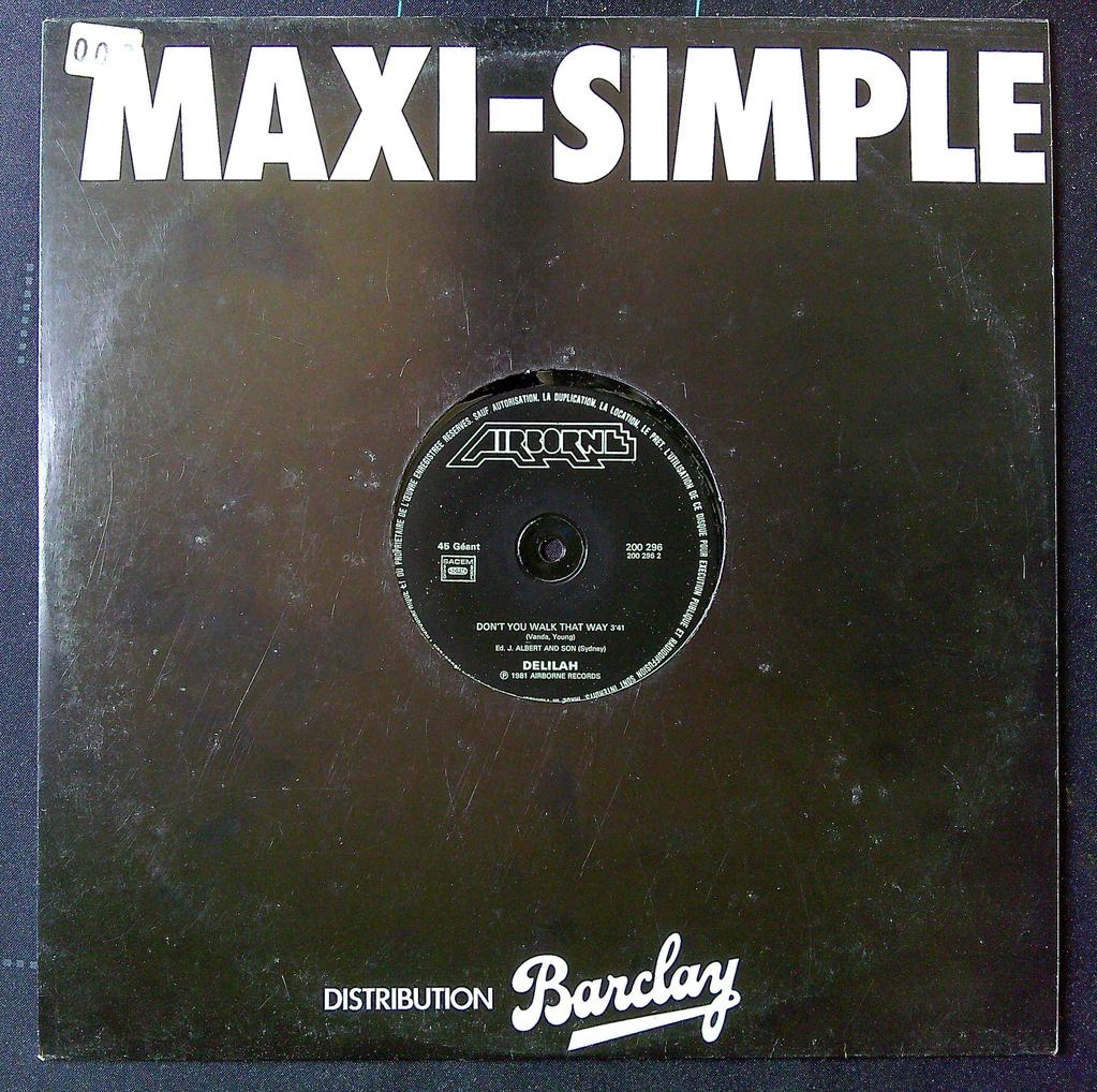 Vinyle Maxi 45t – Delilah – Musique – Pressage original 1981