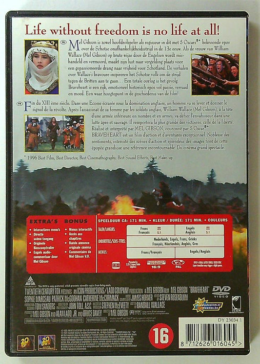 Dvd Braveheart Mel Gibson Sophie Marceau