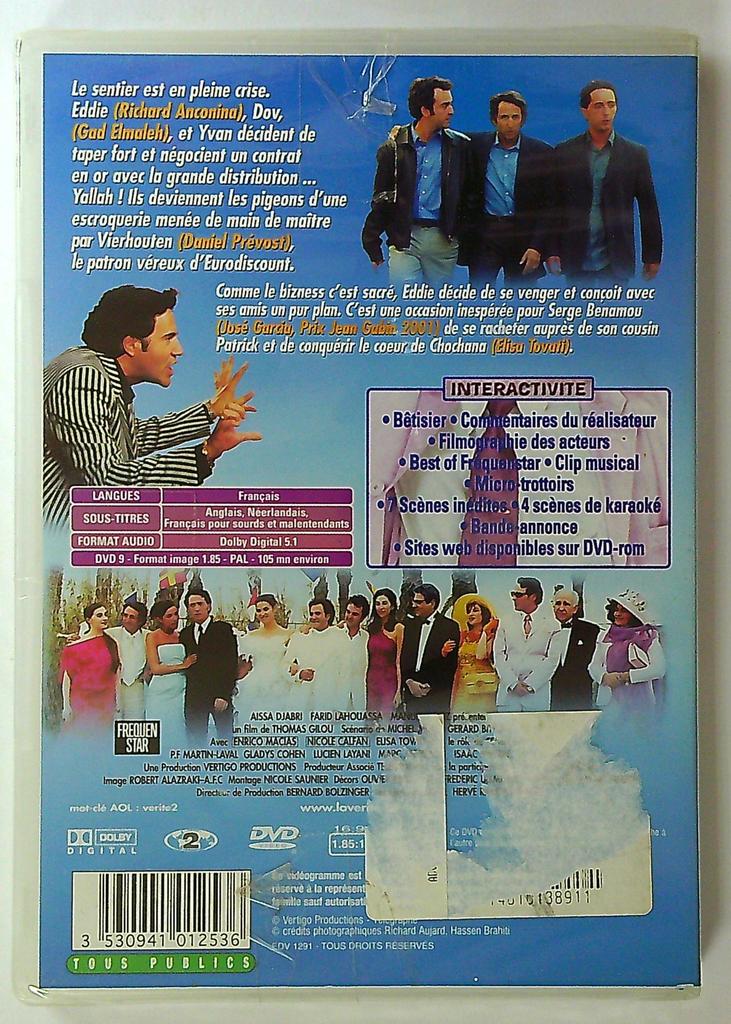 Dvd La Vérité si je mens ! 2 comédie Thomas Gilou
