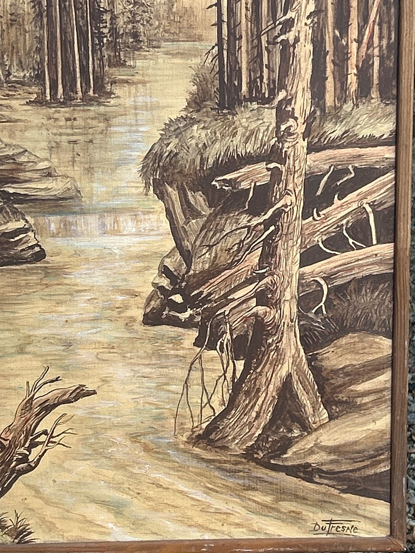 Tableau – Dufresne – Art – Paysage de forêt