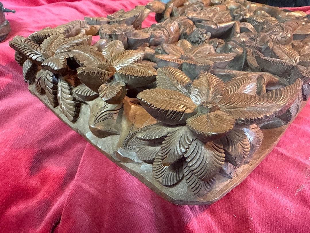 Panneau bois sculpté – Bali – Décoration – Danseurs