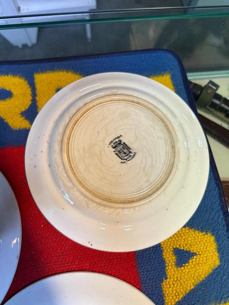 Lot d’assiettes vintage humoristique faïence St Amand
