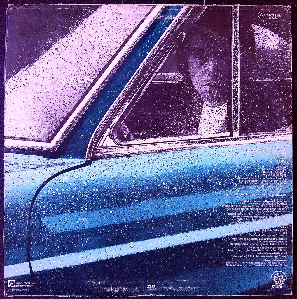 Disque vinyle Lp Peter Gabriel Car Charisma Label