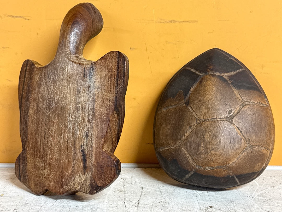 Boîte tortue – Bois sculpté vintage