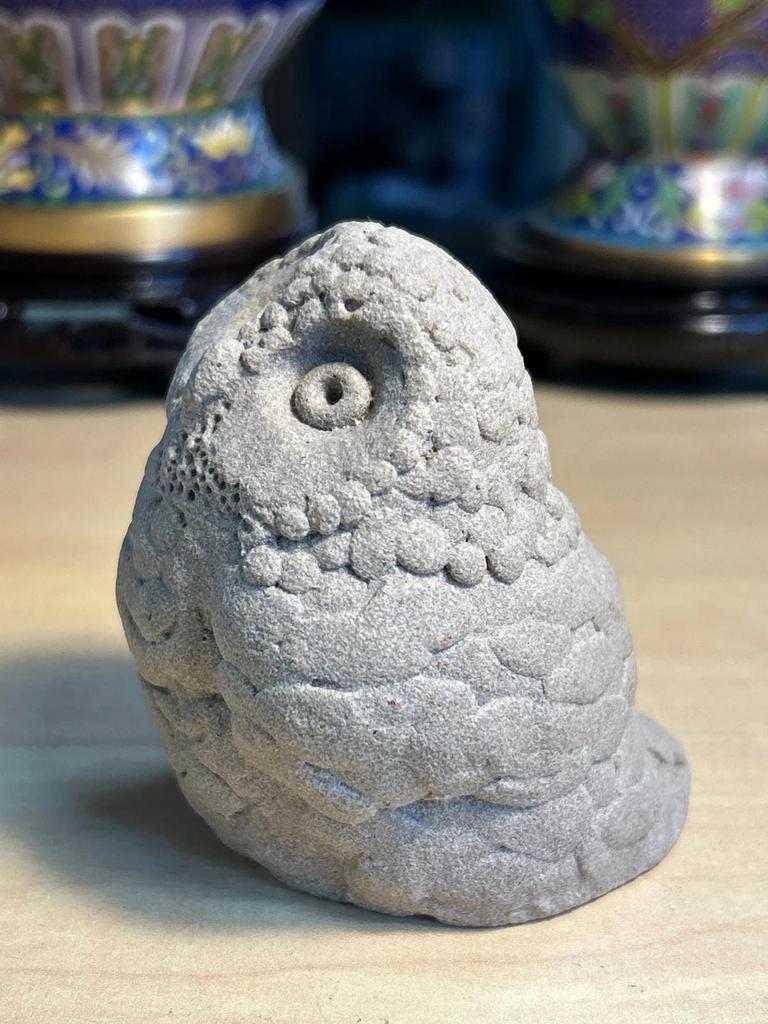 Statuette sculpté Chouette / Hibou en pierre