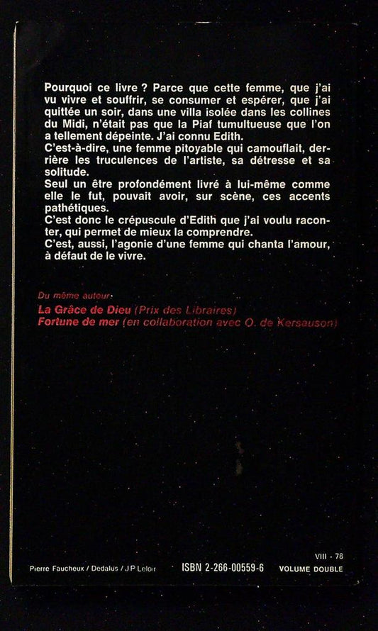 Livre – Jean Noli – Biographie – Edith Piaf