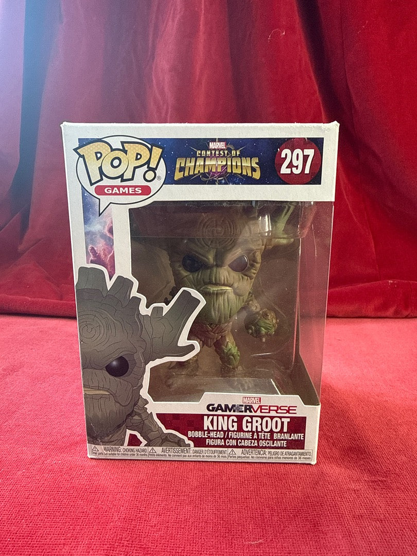 Figurine Pop King Groot Marvel Contest of Champions Funko