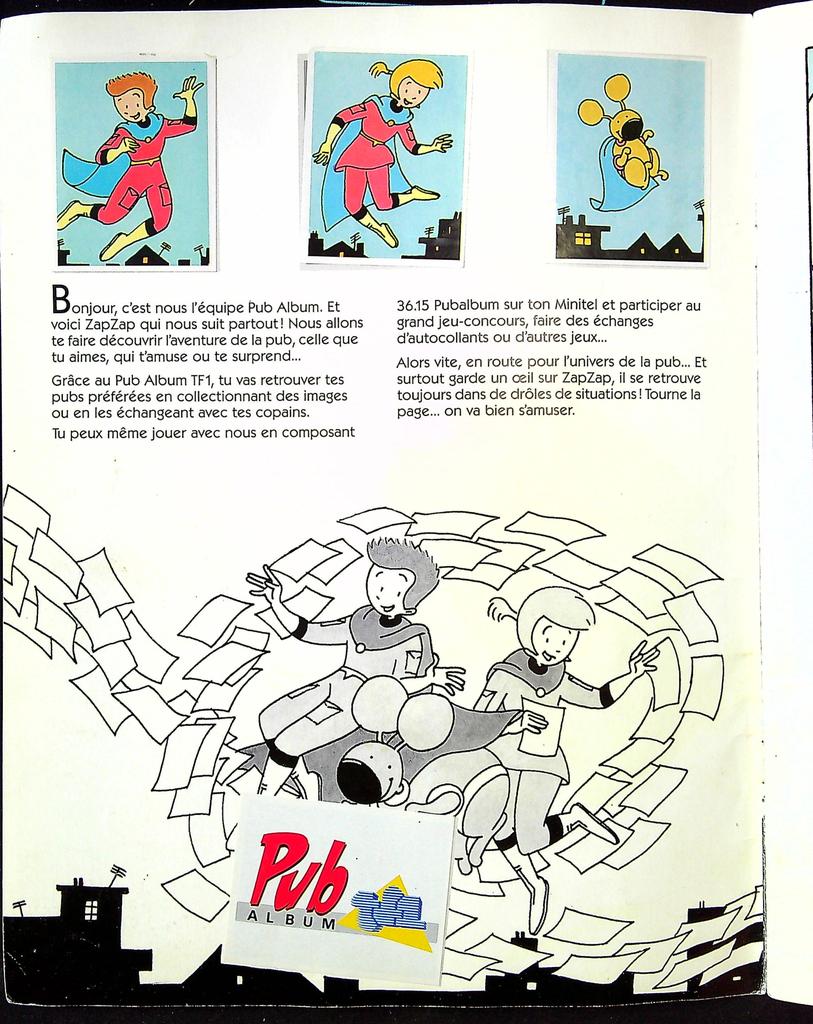 Album de collection Pub Album Tf1 1988 Bon état complet sauf vignette n 82