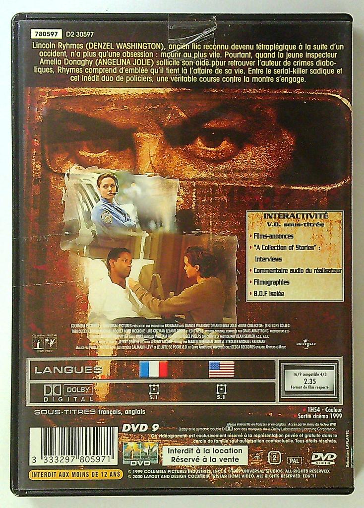 Dvd Bone Collector @ Denzel Washington Angelina Jolie