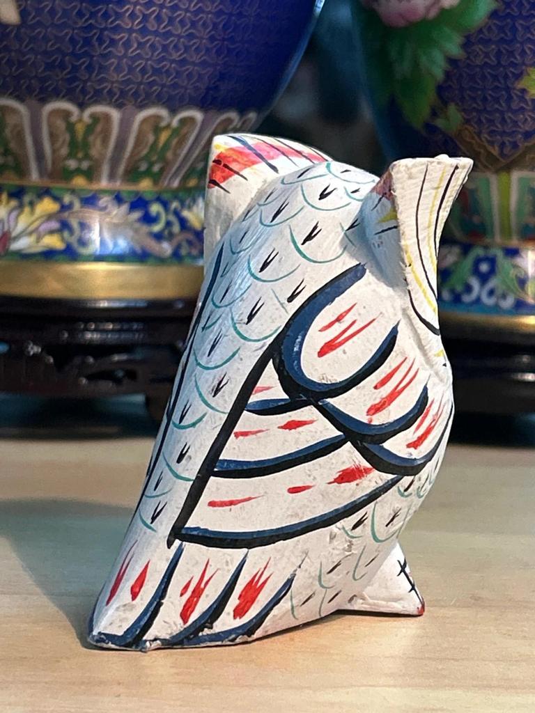Statuette peinte Chouette / Hibou