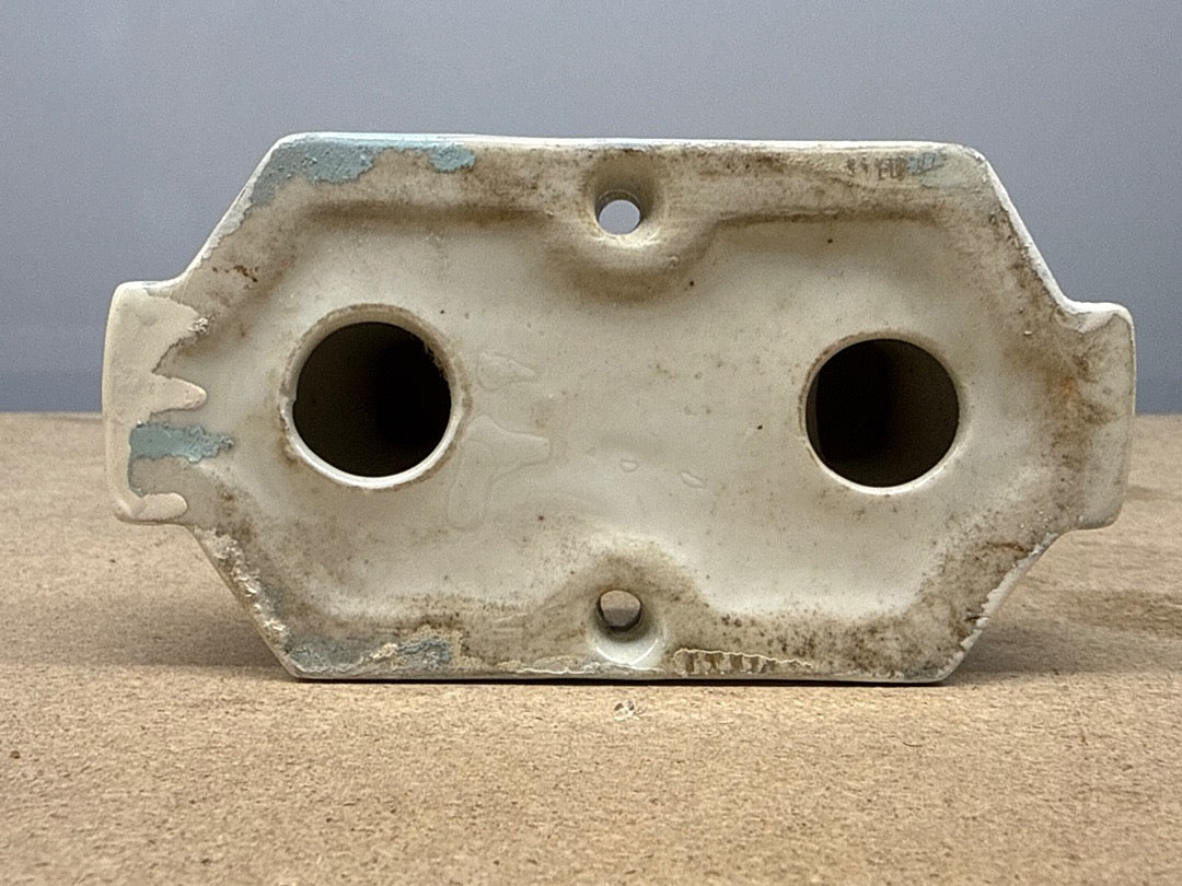 Patère – Vintage – Salle de bain – Double céramique blanche