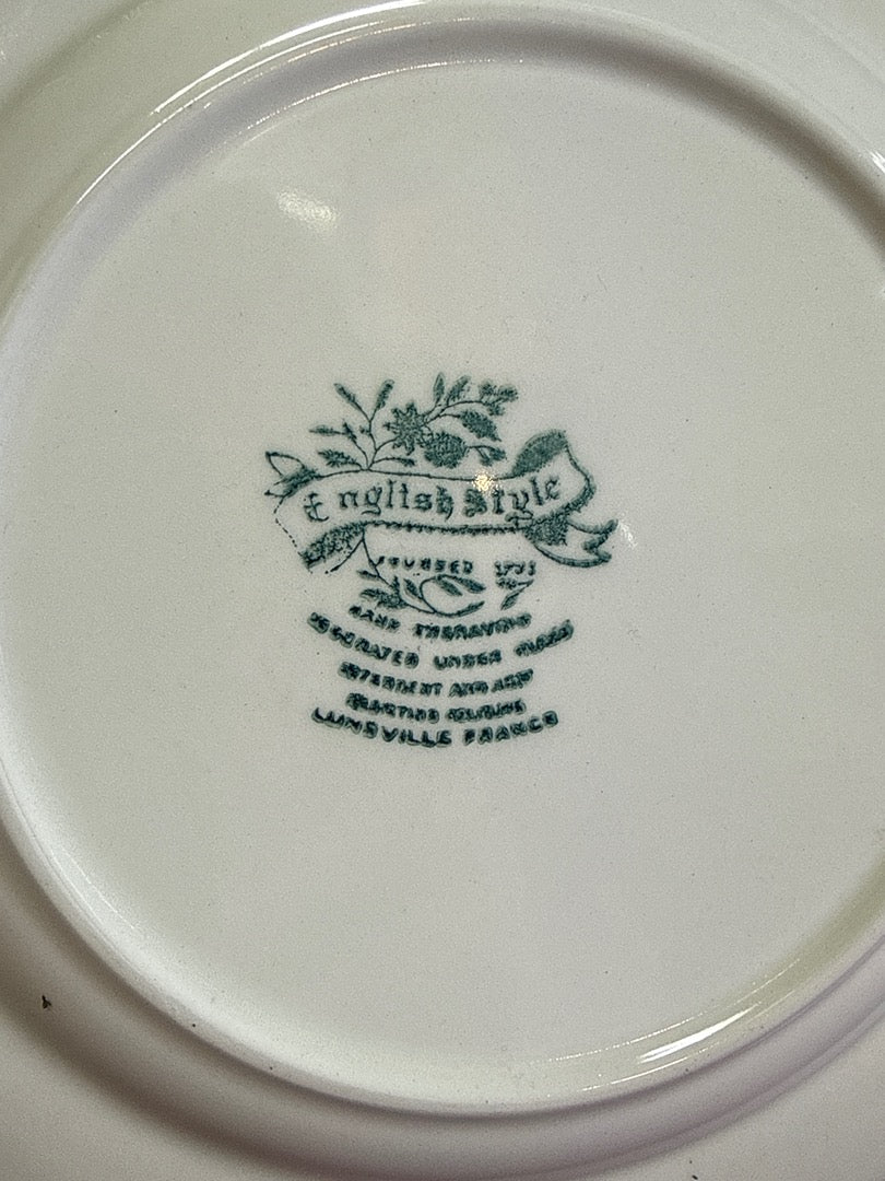 Assiette – Lunéville – Assiette – Décor bleu style anglais