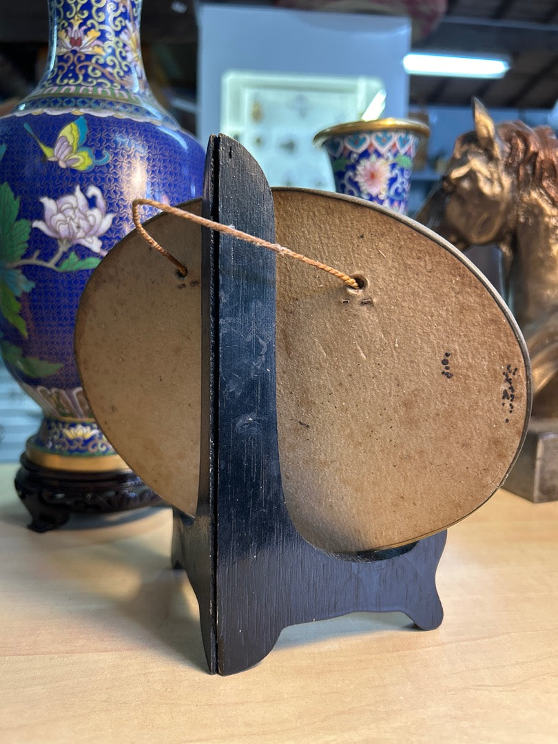 Cadre Ovale Souvenir Notre-dame de Paris Verre Bombé