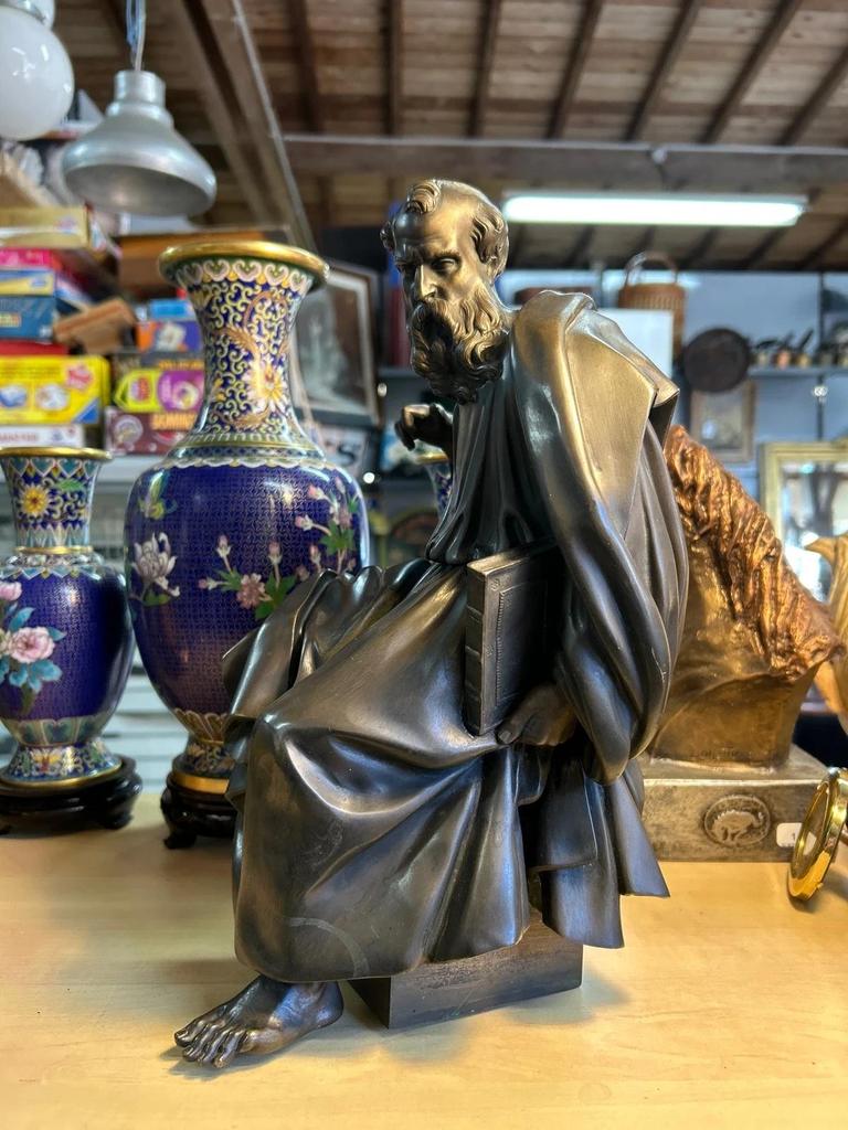 Sculpture en bronze représentant Saint Paul L'apôtre