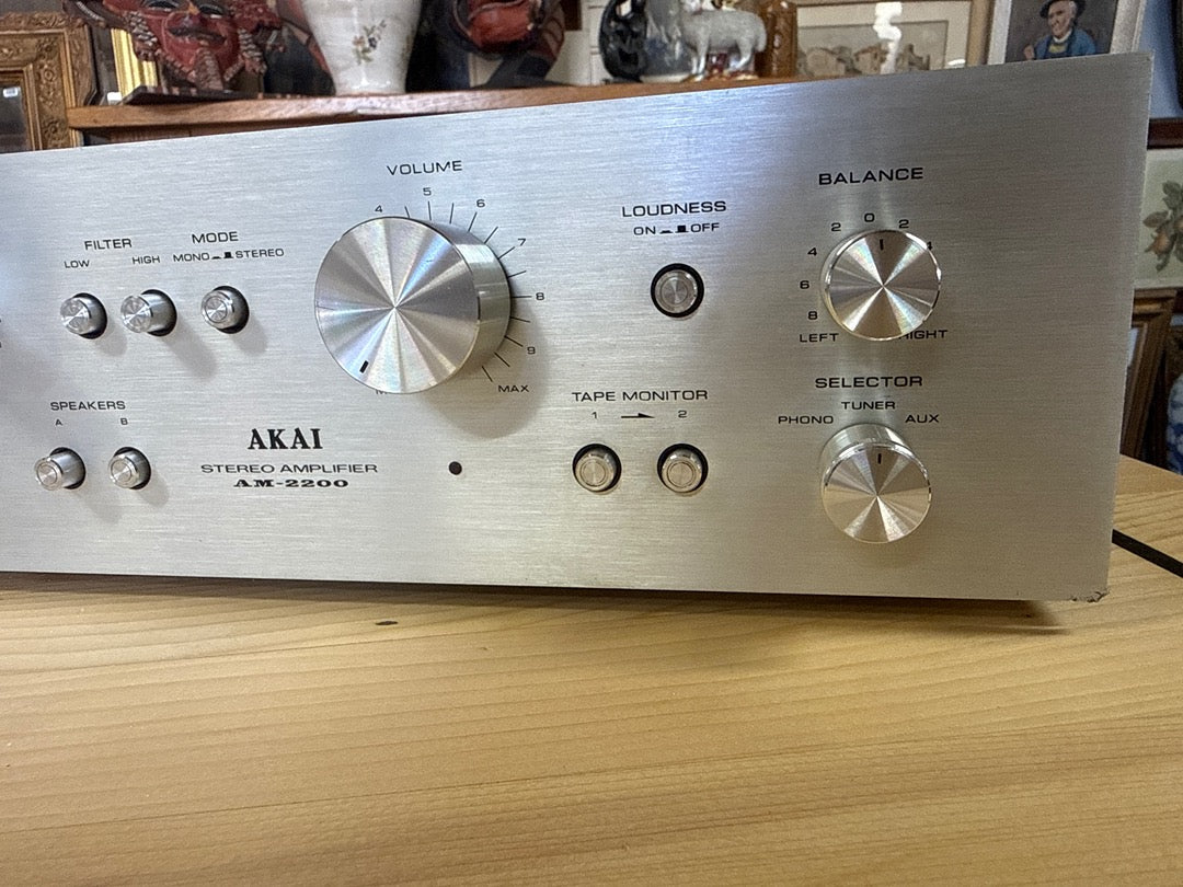 Amplificateur – Akai Am-2200 – Hi-fi – Vintage argenté