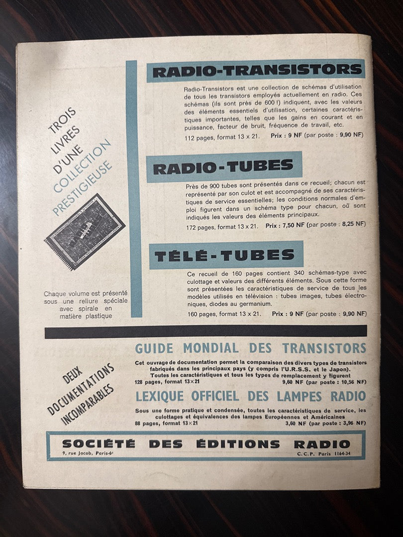 Livre – Éditions Radio – Non-fiction – Transistors vintage 1961