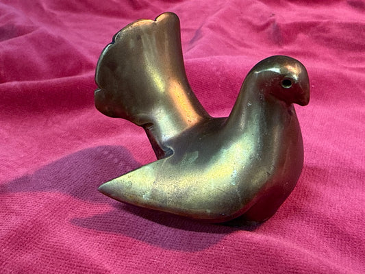 Oiseau en laiton – Vintage – Bibelot – Doré