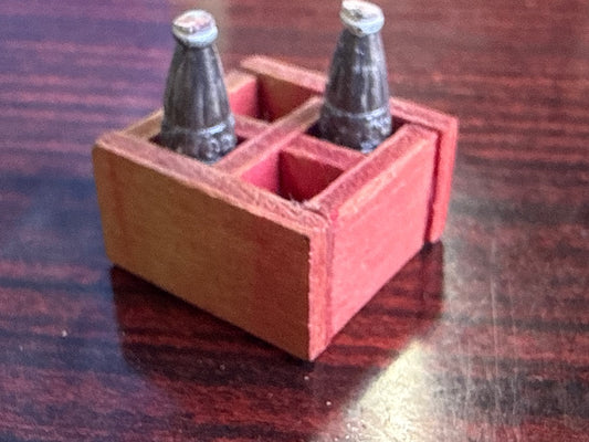 Miniature – Coca-cola – Jouet – Caisse rouge en bois
