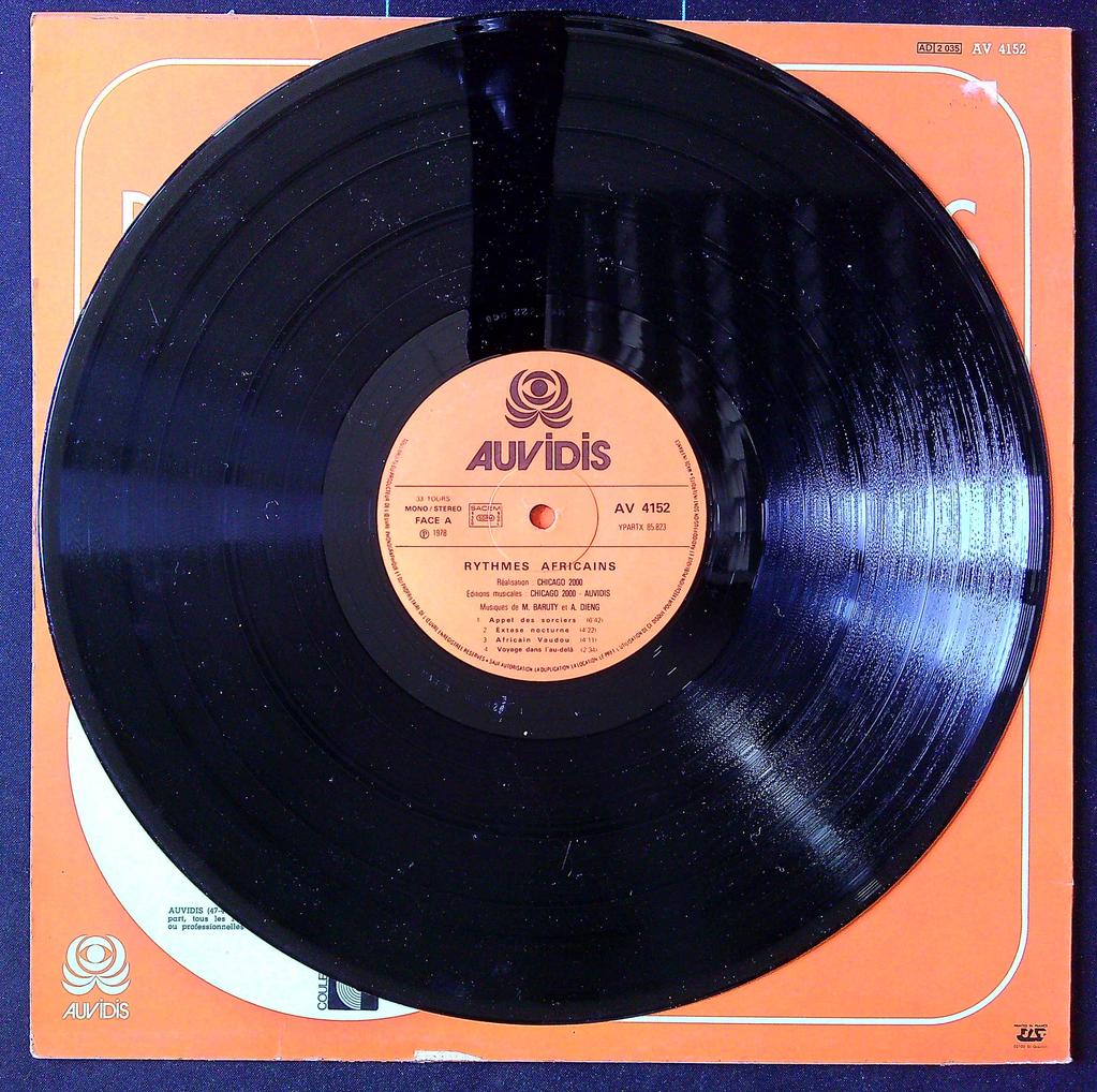 Vinyle – Rythmes Africains Auvidis – Musique – Percussions