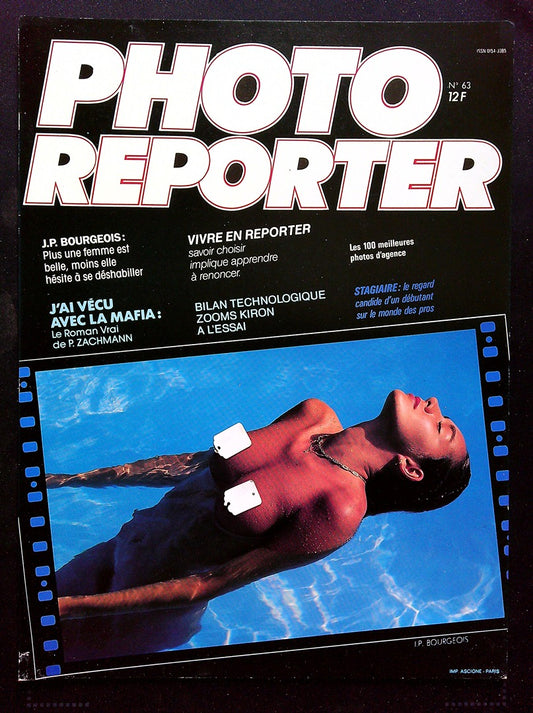 Affiche de Kiosque Plv Promo Magazine Photo Reporter N° 63 noir J.p. Bourgeois