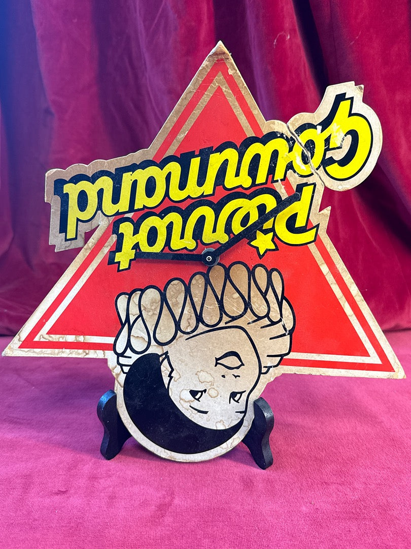 Pendule murale publicitaire Pierrot Gourmand vintage