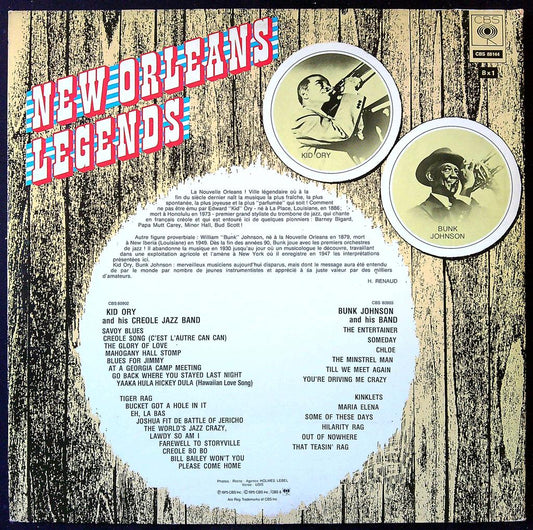 Vinyle 2 Lp New Orleans Legends Bunk Johnson Kid Ory Cbs