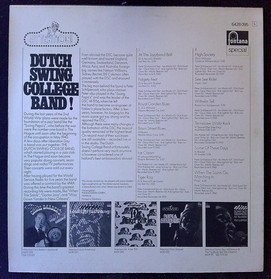 vinyle Dutch Swing College Band Attention! Fontana Special