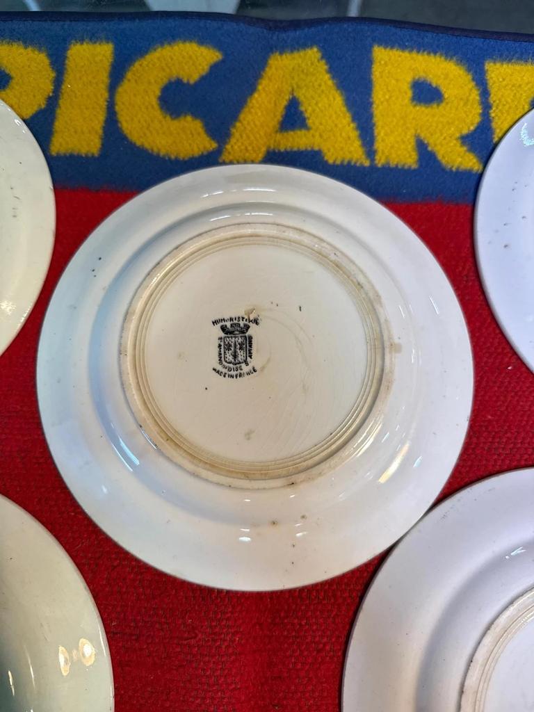Lot d’assiettes vintage humoristique faïence St Amand