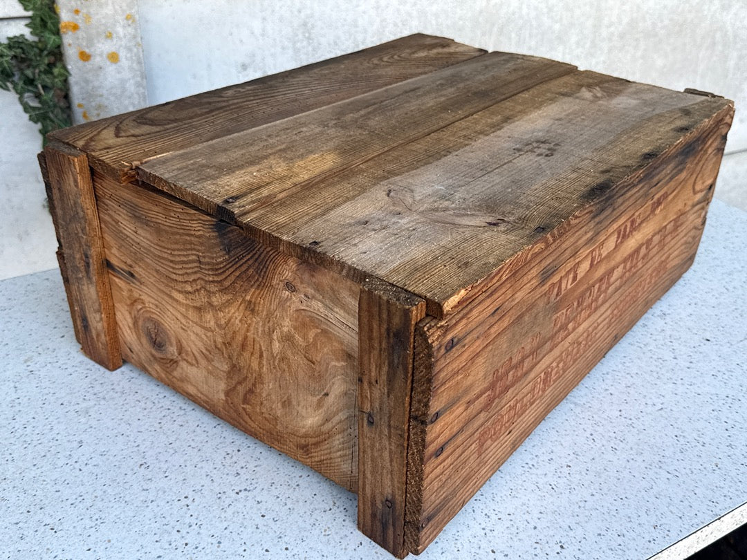 Caisse En Bois – Hénaff – Déco – Vintage Etiquette Vintage