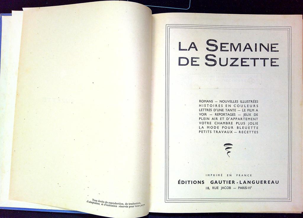 Album – La Semaine de Suzette 1953 – Enfant – Gautier-languereau N1