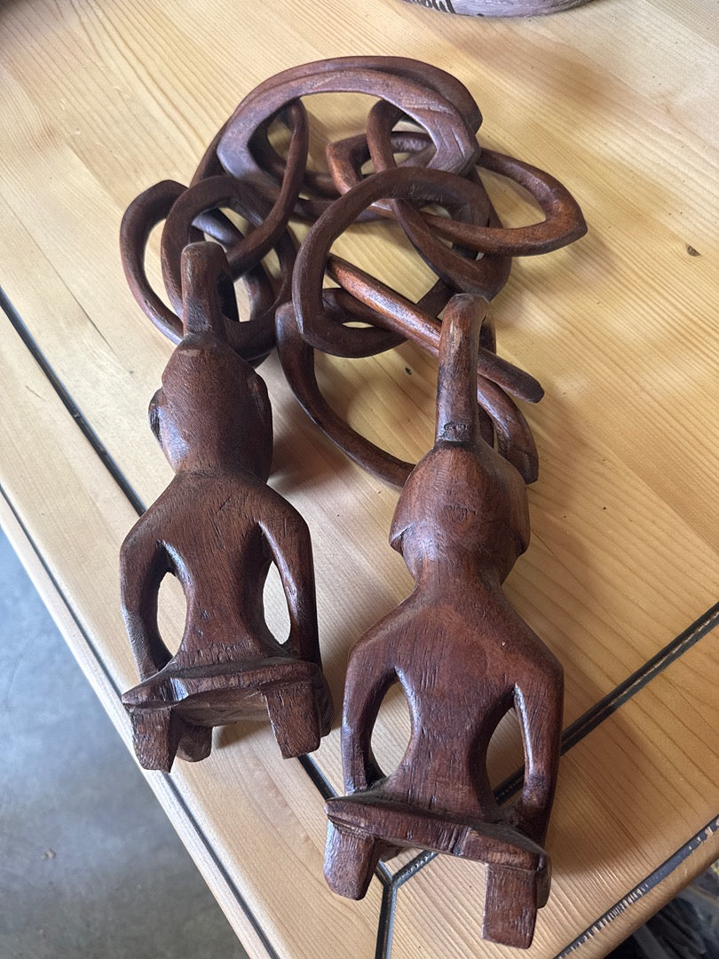 Ornement couple bois brun – Art africain – Décoration