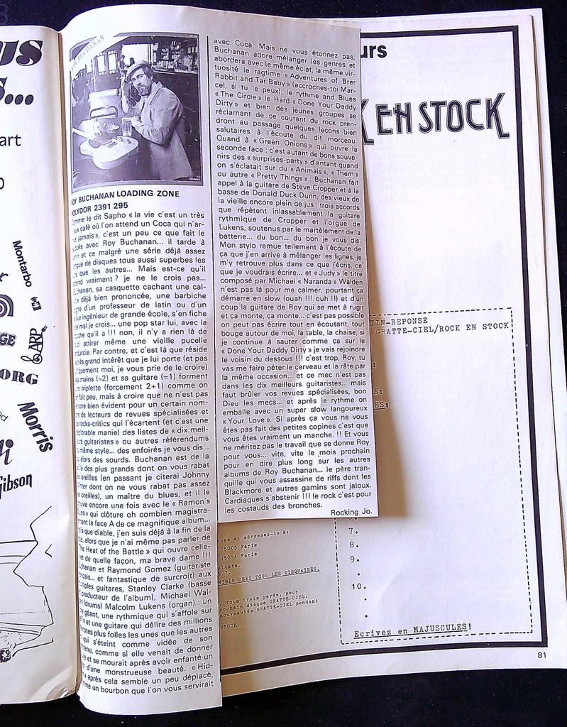 Magazine – Rock en Stock n°6 1977 – Musique – Yves Simon Marc Bolan