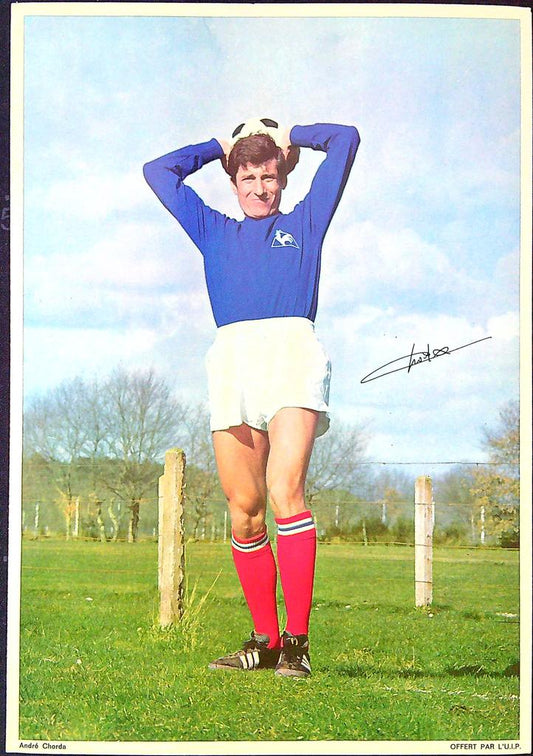 Fiche collector – Caltex André Chorda 1966 – Souvenirs de sport – Football Girondins de Bordeaux