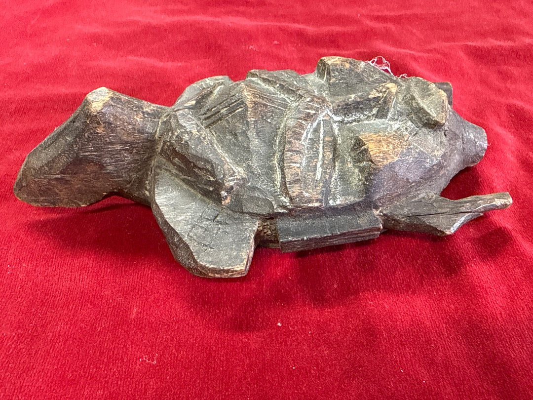 Masque tortue en bois – Ornements – Sculpté art africain tribal