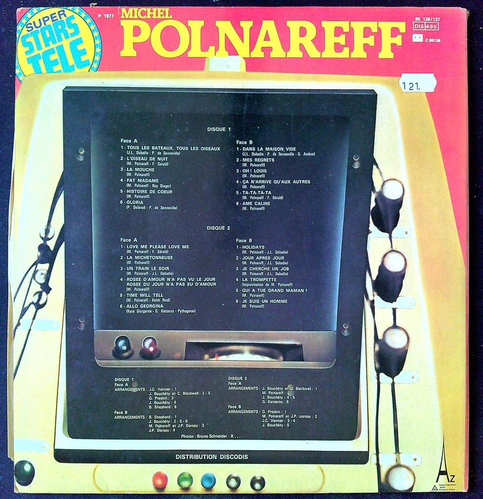 Vinyle Michel Polnareff Double Album Super Stars Télé
