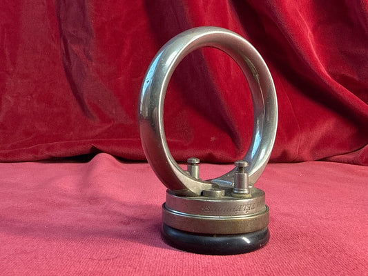 Écouteur téléphonique ancien à poignée annulaire, système Ader, n° 19654